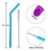 Reusable Silicone Straws -  8PCS Multi Color Set