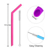 Reusable Silicone Straws -  8PCS Single Color Set