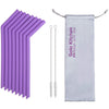 Reusable Silicone Straws -  8PCS Single Color Set