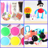 DIY Fluffy Slime Kit,Crystal Slime Making Kit 24 Color