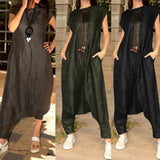 Womens Drop Crotch Jumpsuit