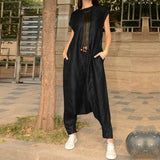 Womens Drop Crotch Jumpsuit
