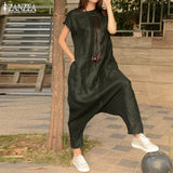 Womens Drop Crotch Jumpsuit