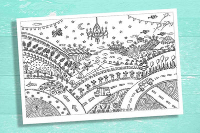 Unique Designs - Coloring Poster Himalaya